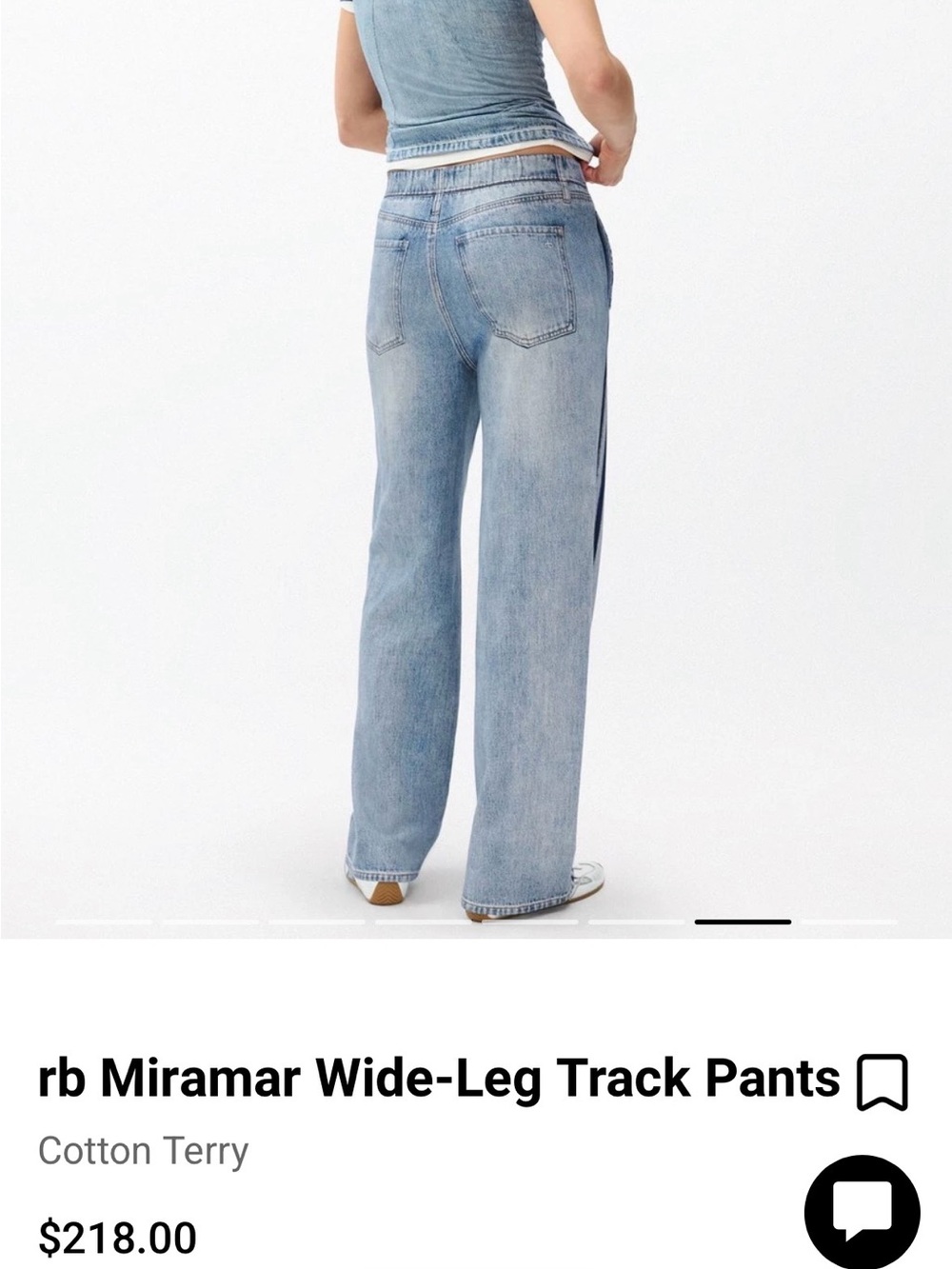 rb Miramar Wide-Leg Track Pants NWTs - Picture 3 of 4